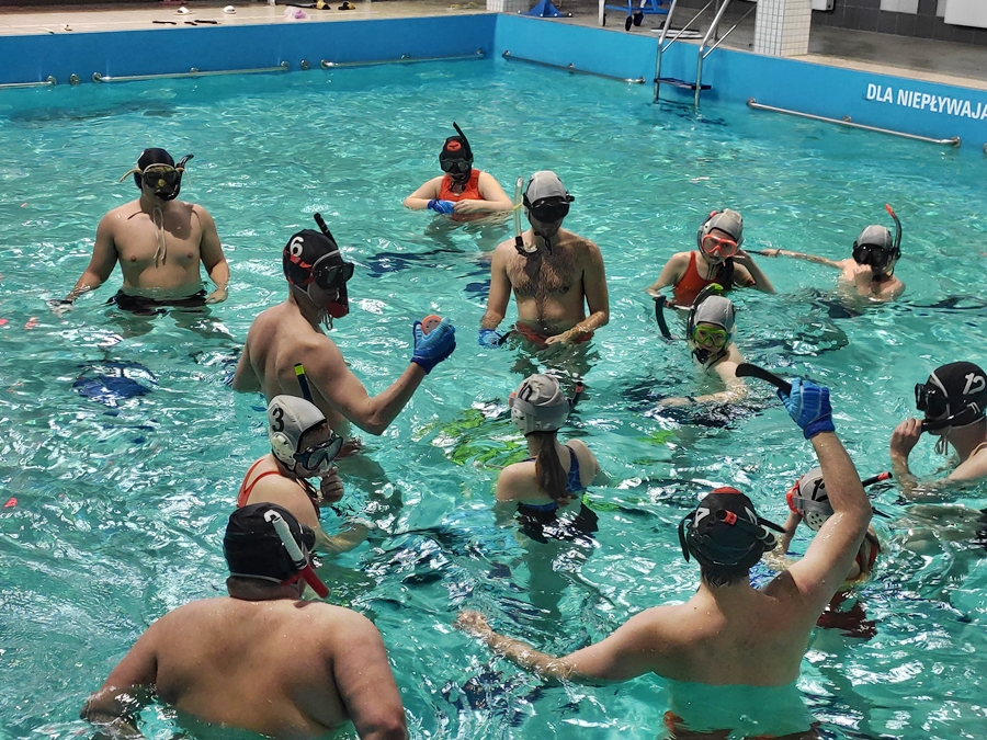 Hokej pod wodą Walenie Siemianowice Śląskie Trening 2 III 2024